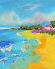 obrazy Słoneczne wybrzeże obraz pastela olejna 15x15 cm 3