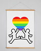 plakaty PLAKAT dekoracyjny serce Keith Haring miłość lgbt tęcza 3