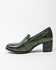 półbuty damskie PÓŁBUTY NA 6 CM SŁUPKU - SKÓRA NATURALNA - MODEL 250 - BUTELKOWA ZIELEŃ 3