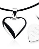 srebrne naszyjniki Naszyjnik srebrne serce na rzemieniu, Na Walentynki 7