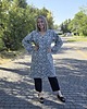 sukienki midi damskie Kimono z paskiem piękny  wzór 100% bawełna. 4