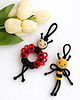 akcesoria różne Ręcznie malowany koralik pszczółka 3 cm do makramy i rękodzieła 1 szt. 3