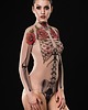 t-shirt damskie Body z tatuażem Skeleton Glam 3