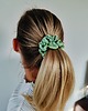 gumki do włosów Gumka jedwabna, scrunchie, frotka limonkowy zefir MIDI 2