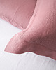 poduszki gładkie Lniana Poszewka Z Listwą DUSTY PINK 3