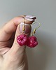 kolczyki z masy plastycznej Kolczyki z zimowymi malinami. Handmade z polimerowej gliny 5