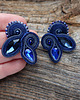 kolczyki soutache Granatowe kolczyki sutasz 3