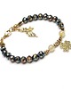 bransoletki z kamieni naturalnych Szlachetna kolekcja /old gold hematite/ - bransoletka 1