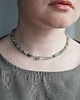 chokery Choker Zielony kwarc z zawieszką w kształcie agrafki 3