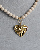 chokery Naszyjnik z kamienia rzecznego z sercem 4