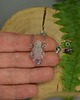 wisiory Krótki naszyjnik jasny surowy ametyst wire wrapping 5