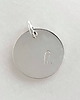 wisiory Personalizowana zawieszka z literką blaszka 12 mm srebro pozłacane 1