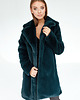 płaszcze damskie Zielony Płaszcz ze Sztucznego Futra 2