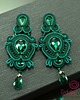 kolczyki soutache Szmaragdowe kolczyki sutasz 1