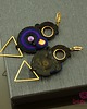 kolczyki soutache Czarno fioletowe kolczyki sutasz 5