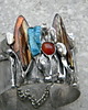 bransoletki wire wrapping Brązowy  liść  - BRANSOLETA MANKIET  CUFF 5