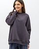 bluza bez kaptura damska Bluza basic ciepła ,,SEDA" grafit 1