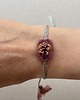 bransoletki - inne Bransoletka handmade z ręcznym haftem - Piesek - unikat 1