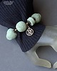 bransoletki z kamieni naturalnych Okazała bransoletka z zielonej lawy Prezent handmade 7