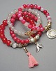 bransoletki z kamieni naturalnych Strawberry sorbet /19-06-23/ set 5