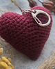 breloki Brelok bordowe serce - prezent walentynkowy 4