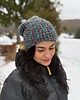 czapki damskie Kolorowa duża czapka beanie z wełną i alpaką 1