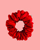 gumki do włosów Gumka jedwabna, scrunchie, frotka flame red MIDI 4