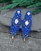 kolczyki soutache Kolczyki sutasz niebieskie ze złotem Ismara wieczorowe z kryształkami 2