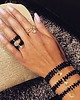 bransoletki ze szkła Bransoletka potrójna Swarovski Black 3 1