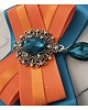 broszki Brosza  Turkusowa z Pomarańczą NEW 2