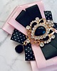 broszki Brosza  z czarną ozdobą w stylu glamour  NEW 6