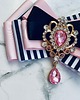 broszki Brosza  z różową  ozdobą w stylu glamour  NEW 5