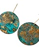 kolczyki z miedzi Kolczyki Błękitna planeta  4 cm 4