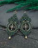 kolczyki soutache Kolczyki sutasz zielone lekkie wiszące eleganckie koła handmade Paloma 2