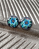 kolczyki szklane BLUE FLOWER kolczyki wkrętki na specjalną okazję 5