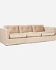 sofy i szezlongi Sofa BERGEN beżowy welur, skandynawski design 1