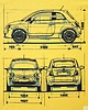 t-shirty męskie koszulka FIAT 500 NEW YELLOW tshirt 1