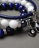 bransoletki z kamieni naturalnych Navy blue and white vol. 4  /10-03-2015/ set 1