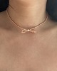 chokery Choker z perłą kokardka 2