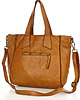 torby na ramię Torebka vintage skórzana shopperka włoska - MARCO MAZZINI brąz camel 5