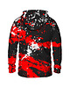 bluzy męskie Męska Bluza z kapturem Marble Black Red 1