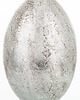 ozdoby wielkanocne Dekoracja - srebrne jajko z ceramiki 27,5x17 cm MONNI 1