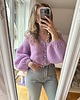 kardigany damskie Moherowy kardigan mgiełka  z ozdobnymi biżuteryjnymi guzikami handmade 1