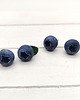 kolczyki z masy plastycznej Kolczyki sztyfty z borówkami handmade z listkami i bez 5