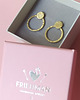 kolczyki pozłacane Kolczyki DOUBLE RINGS, srebro 925 pokryte 24K złotem 4