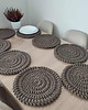 podkładki do kuchni Komplet szydełkowych podkładek pod talerze ze sznurka 8szt-32cm 4