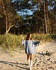 swetry damskie  Sweter handmade oversize  baby blue z wełną 4