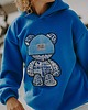 bluza z kapturem damska Bluza oversize Blue Teddy dla mamy i taty 4