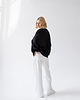 bluza bez kaptura damska Bomberka Sporty Chic Czarna 2