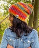 czapki damskie Czapka Handmade Neverland Tęcza Pomarańcz 2